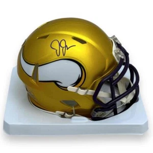 Vikings Justin Jefferson Autographed Signed Flash Speed Mini Helmet - Beckett - Picture 1 of 1