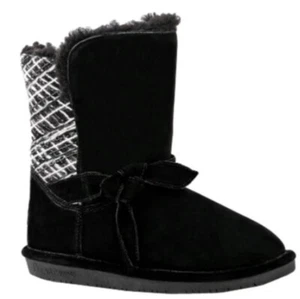 Bearpaw Geneva Sheepskin Boot with NeverWet and Knit Accents Sz 6 - Picture 1 of 6