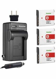 Kastar Battery (3 Pack) and Charger Kit for Sony NP-BG1, NP-FG1, BC-CSG, BC-CSGE