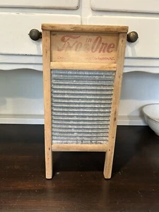 Vintage Carolina Washboard Co Raleigh NC TWO IN ONE JR Washboard - Picture 1 of 5