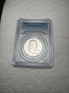 1960 P Franklin mezzo dollaro MS65FBL PCGS certificato - Foto 1 di 4