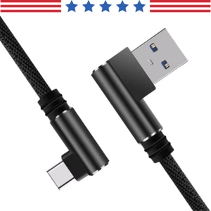 1-6Pcs Type C 90 Degree Right Angle USB-A To C Data Sync Charging Charger Cable - Picture 1 of 10