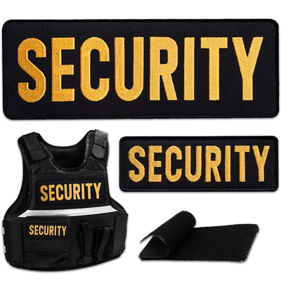 2-Piece Embroidered Security Patch for Vest, Jacket, Hook & Loop, Large & Small - Image 1 of 4