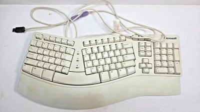 Microsoft Natural Keyboard Elite PS/2 & USB Ergonomic X06-19331 KU-0045 Tested - Image 1 of 3