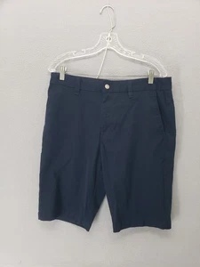 Volcom Men Shorts 34 Blue Cotton Straight Flat Front Regular Fit Pockets Bermuda - Picture 1 of 13