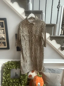 Jude Connally Hemdblusenkleid Leopardenmuster 3/4 Arm Gr. XL Neu ohne Etikett - Bild 1 von 9