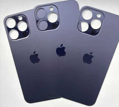 iPhone 14 Pro Max Akkudeckel Back Cover Echtes Glas Rückseite Big Hole NEU - Bild 1 von 4