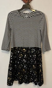 Wonder Nation Girls XL Striped Star Print Knee-Length Pullover Dress! A3166 - Picture 1 of 6