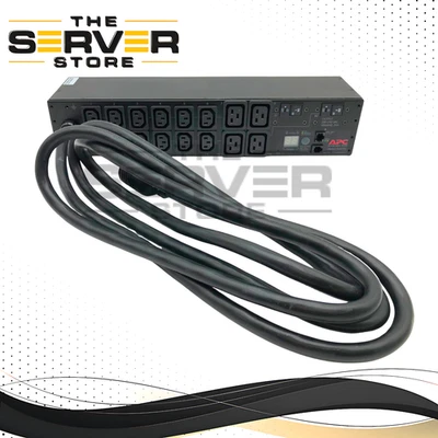 APC Metered 30A 208V 2U Rack PDU Power Distribution Unit AP7811 - Image 1 of 4