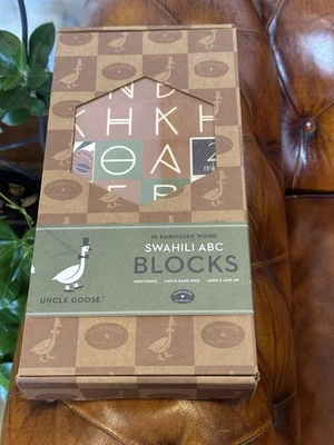 Uncle Goose Swahili Juego de 28 Piezas Bloques Alfabeto - Nuevo en Embalaje Foto 1 de 3