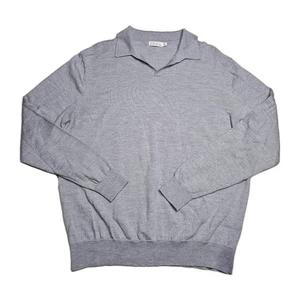 Camisa Polo Manga Larga Collars And Co Para Hombre XXXL Gris Lana Merino Australiana - Imagen 1 de 10