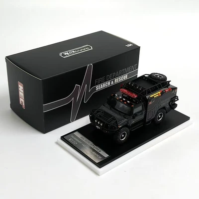 Модель скорой помощи из сплава 1:64 Hummer H2 — черное издание литая металлическая копия - Изображение 1 из 4