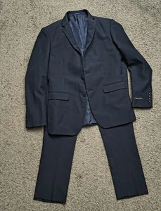 Victorio Couture Suit Jacket and Pants Size 30s Slim Fit Navy Blue - Picture 1 of 9