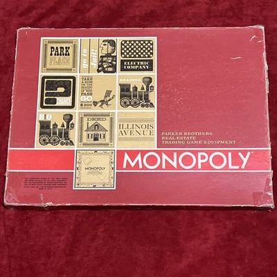 Vintage 1964 Monopoly Board Game Red Box Parker Brothers (Complete Set) - Image 1 of 4