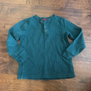 Tommy Bahama Boys Size Small 5/6 Green Henley Top  - Picture 1 of 6