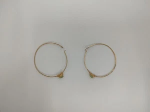 14 Karat Gold Peridot Hoop Earrings - Picture 1 of 3