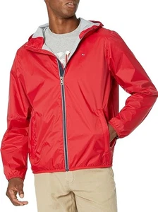 Tommy Hilfiger Hombre Ligero Activo Resistente al Agua Chaqueta de Lluvia con Capucha XL - Imagen 1 de 2