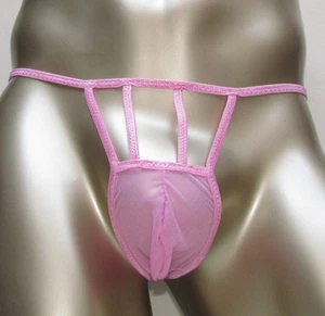 G02 Hot Mens Pouch String Thong Mesh C-thru - Picture 1 of 6