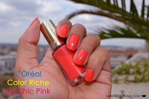 L'oreal The Nail Polish Color Rich 208 So Chic Pink Hold 10 Days 5ml - Picture 1 of 1