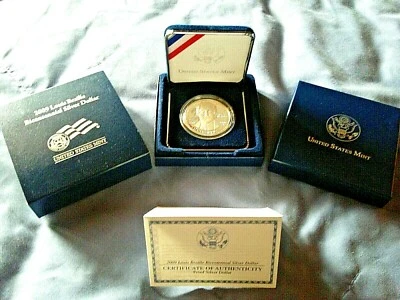 2009 - P LOUIS BRAILLE PROOF SILVER DOLLAR "COIN , CASE , SLEEVE & COA" - Image 1 of 4