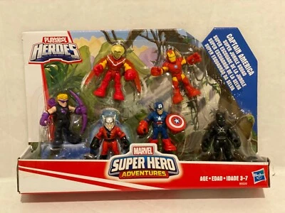 Nuevo Playskool Marvel Adventures Capitán América Iron Man Black Panther Avenger Foto 1 de 4