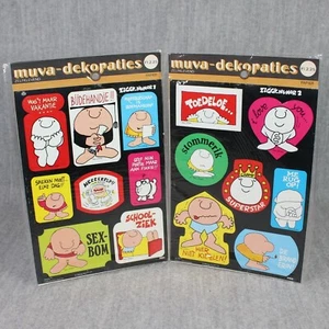 Juego de 2 hojas de pegatinas holandesas vintage años 70 American Greetings ZIGGY TOM WILSON - Imagen 1 de 13