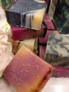Soap Bundle Lot Bulk Clearance Discounted Handcrafted Vegan Soap Bars 2 1/2 lbs+ - Picture 1 of 11