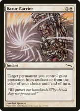 1X Razor Barrier - Mirrodin - FOIL EX MTG CARD