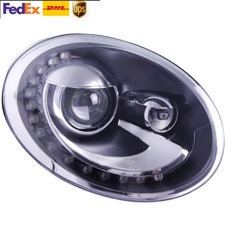 Conjunto de faros para VW Beetle 2013-2019 proyector LED DRL reemplazo de fábrica Foto 1 de 4