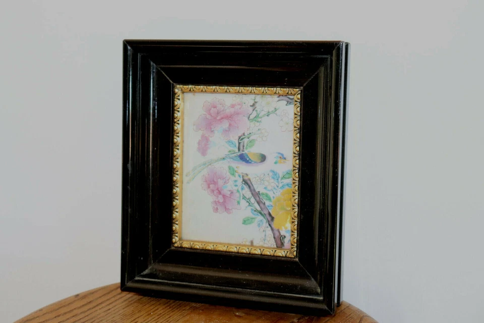  tableau Helca martelé à la main émaux d'art , Japonisant, oiseau sur sa branche - Photo 1/3