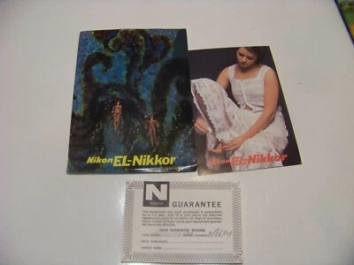 Vintage Nikon El Nikkor folletos lentes anuncios cámara fotografía Foto 1 de 3