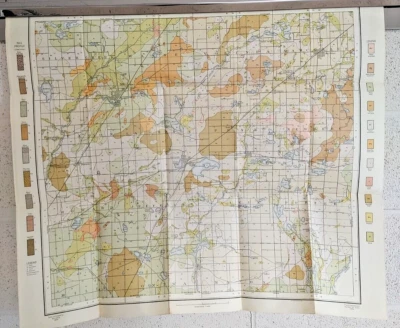 Antique 1906 Cass County Michigan Dowagiac Cassopolis Vandalia 28X24" #21135 - Image 1 of 4