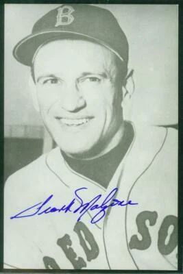 Foto 3,5x5,5, Medias Rojas, 25, autógrafo original PSA/DNA de Frank Malzone Foto 1 de 2