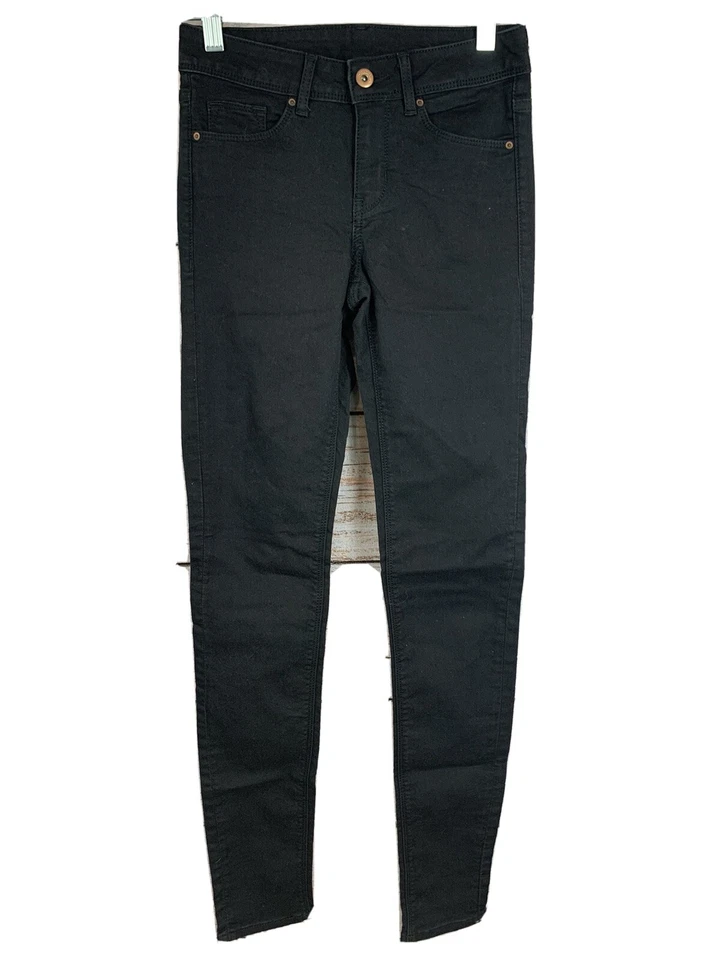 Divided Dark Black 5 Pocket Skinny Jeans Lightweight STRETCH EUC Women's Size 4 - Изображение 1 из 4