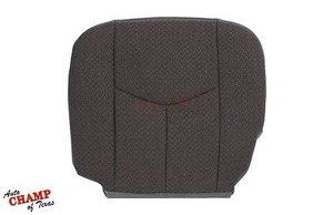 2003 Chevy Silverado 3500 Work Truck-Driver Side Bottom Cloth Seat Cover Dk Gray - Imagen 1 de 12