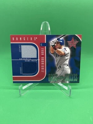 ¡Jersey doble Ivan Rodriguez Leaf Rookies & Stars 2002 201/250! Texas Rangers! Foto 1 de 2