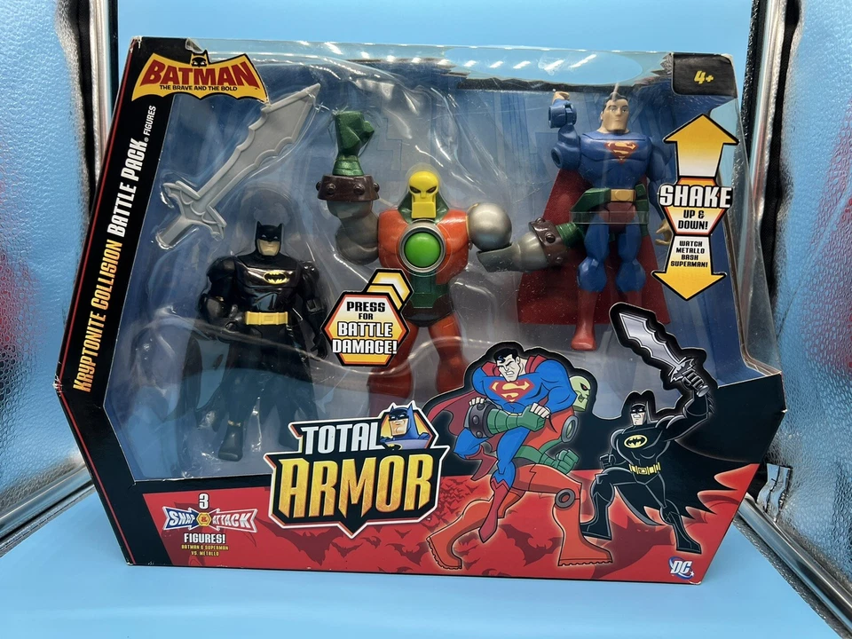 DC Brave and the Bold Kryptonite Collision Battle Pack Batman Superman Metallo - Image 1 of 4