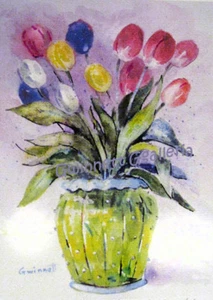 Tulpen Chihuly Glas inspiriert Vase Druck - Bild 1 von 4