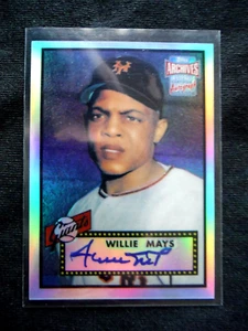 2001 Topps Archives Reserve 1952 AUTOgraph * WILLIE MAYS * New York SP 01 Bowman - Picture 1 of 5