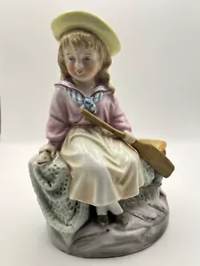 Antique German Porcelain Figural Matchstrike. Girl & Boat. 1880s - Picture 1 of 8