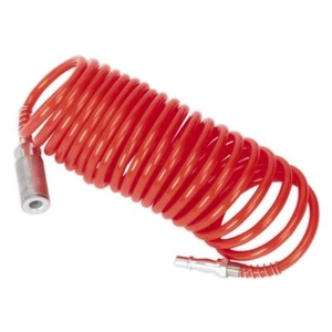 Sealey PE Coiled Air Hose with Couplings 5m x 5mm SA305 - Picture 1 of 1