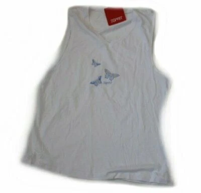 PYJAMA SHORTY SCHLAFANZU WEISS VON ESPRIT SCHMETTERLING P1548 Gr. 40 NEU - Bild 1 von 2