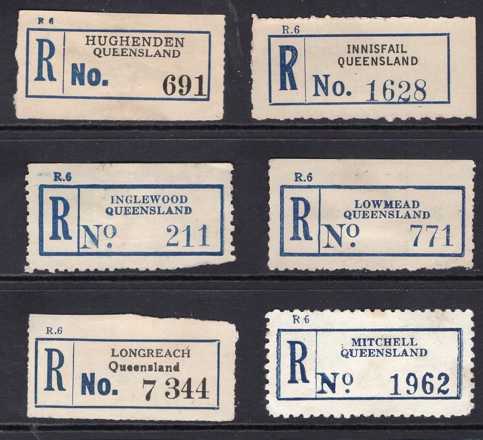 Grupo de etiquetas de registro Queensland Foto 1 de 1