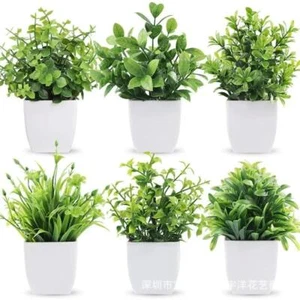 Artificial Eucalyptus Bonsai Plant – Faux Potted Decor for Home & Garden - Picture 1 of 35