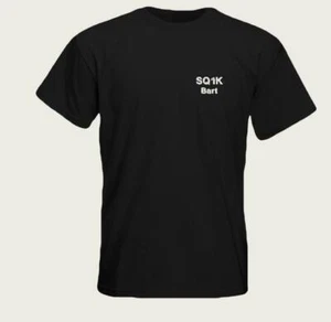 Ham Znak wywoławczy i imię t-shirt ozdobiony haftem CZARNY - Zdjęcie 1 z 7