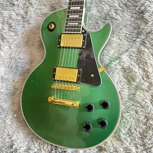 Guitarra eléctrica verde Apple nueva, herrajes dorados pastillas 2H, cuerpo de caoba - Imagen 1 de 11