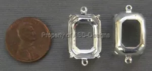 6 piezas S/S placa 18 x 13 piedra 2R bisel dije 6837 - Imagen 1 de 1