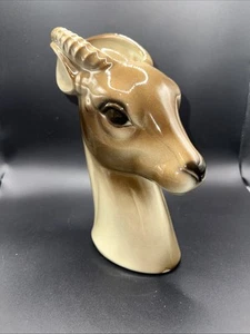 Vintage Royal Copley 1950s  gazelle Deer Antelope Pottery Vase Planter  MCM - Picture 1 of 10