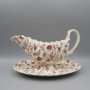 Spode England ROSEBUD CHINTZ Gravy Boat - Picture 1 of 7