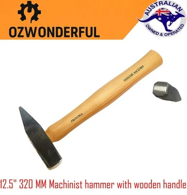 12.5" 320mm Machinist Hammer Wooden Handle – Workshop, Metal, Heavy Duty - image 1 of 3